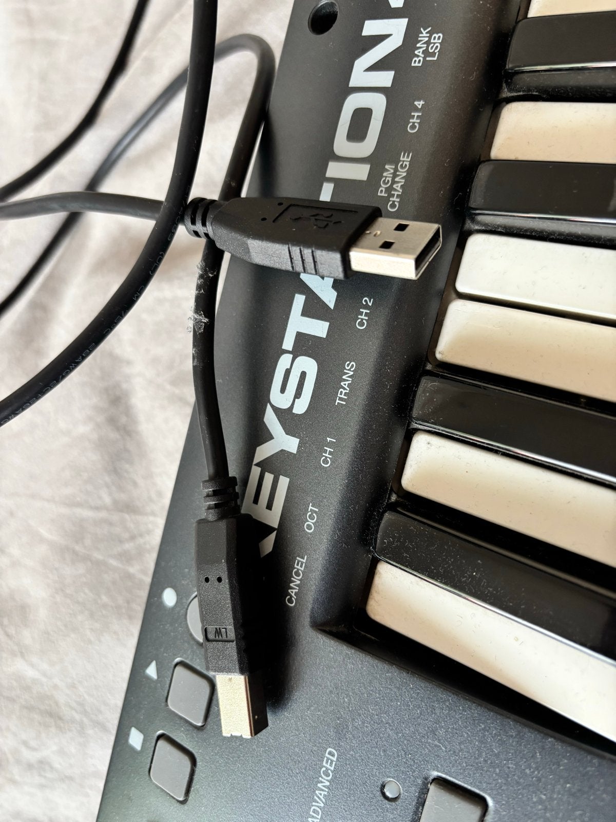 M-Audio Keystation 49 MIDI Keyboard Controller, Gebruikt, Aanslaggevoelig, Ophalen, 49 toetsen