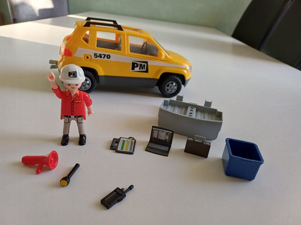Playmobil werfleider met voertuig - 5470, Ophalen of Verzenden, Zo goed als nieuw