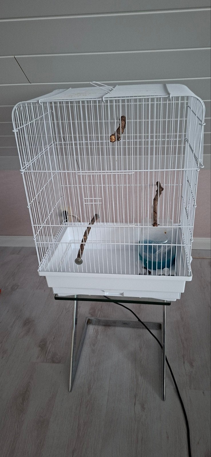 vogelkooi met of zonder tafeltje, Dieren en Toebehoren, Ophalen, Zo goed als nieuw, Metaal, Vogelkooi