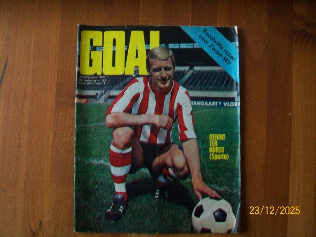 Goal nummer 52 - 1971 ( poster FC den Bosch), Verzamelen, Sportartikelen en Voetbal, Verzenden, Zo goed als nieuw, Overige binnenlandse clubs