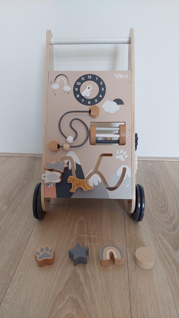 Tryco loopwagen hout in goede staat, Ophalen, Zo goed als nieuw, Duw- of Trekspeelgoed