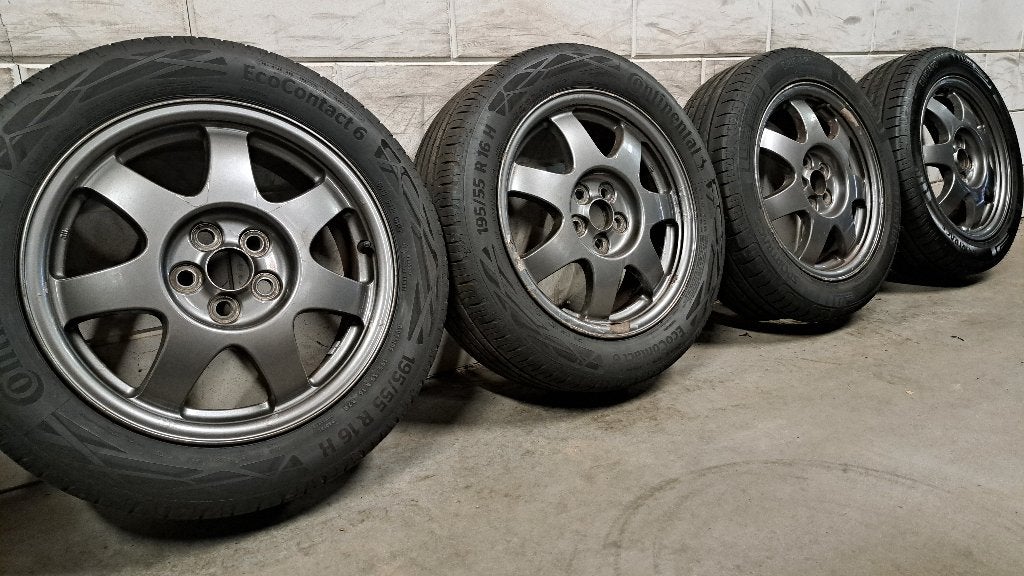 Lichtmetalen velgen Yaris Prius 2 Mazda 2 195/55/16, Gebruikt, 16 inch, Banden en Velgen, Ophalen of Verzenden