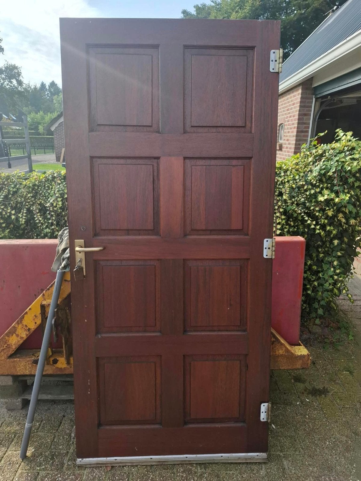 Hardhouten deur 201.5 x 93, Ophalen of Verzenden, Gebruikt, Buitendeur, 200 tot 215 cm