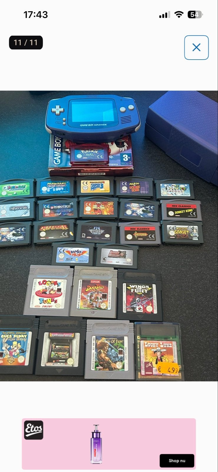 Paarse Gameboy Advance met uitgebreide spelcollectie, Ophalen, Gebruikt, Role Playing Game (Rpg), Vanaf 3 jaar