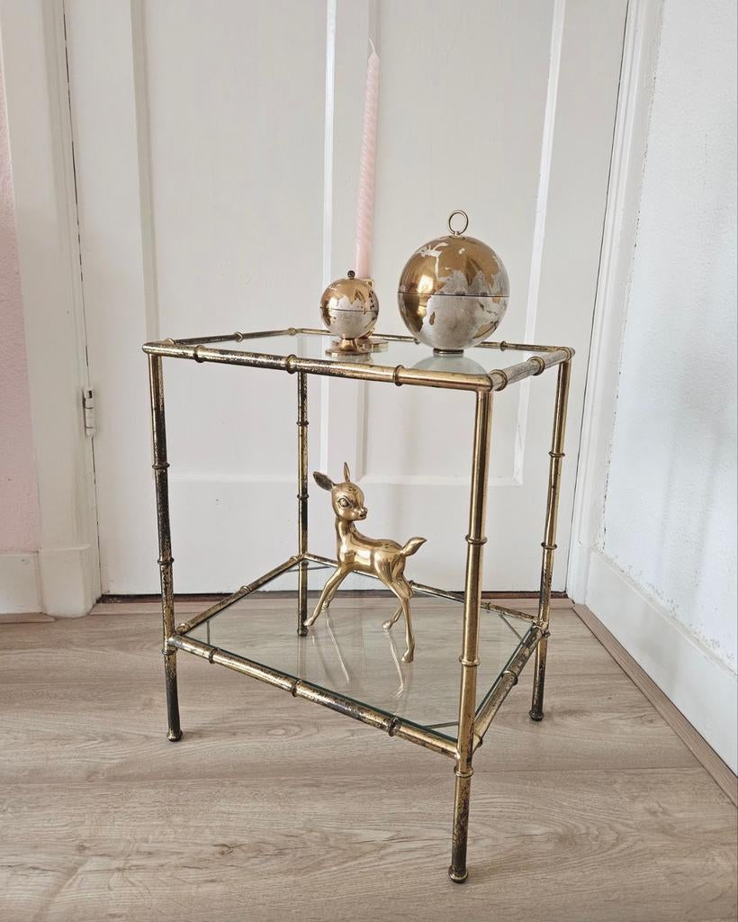 Vintage Maison Baqués bijzettafel sidetable, .., .., Gebruikt, Minder dan 50 cm
