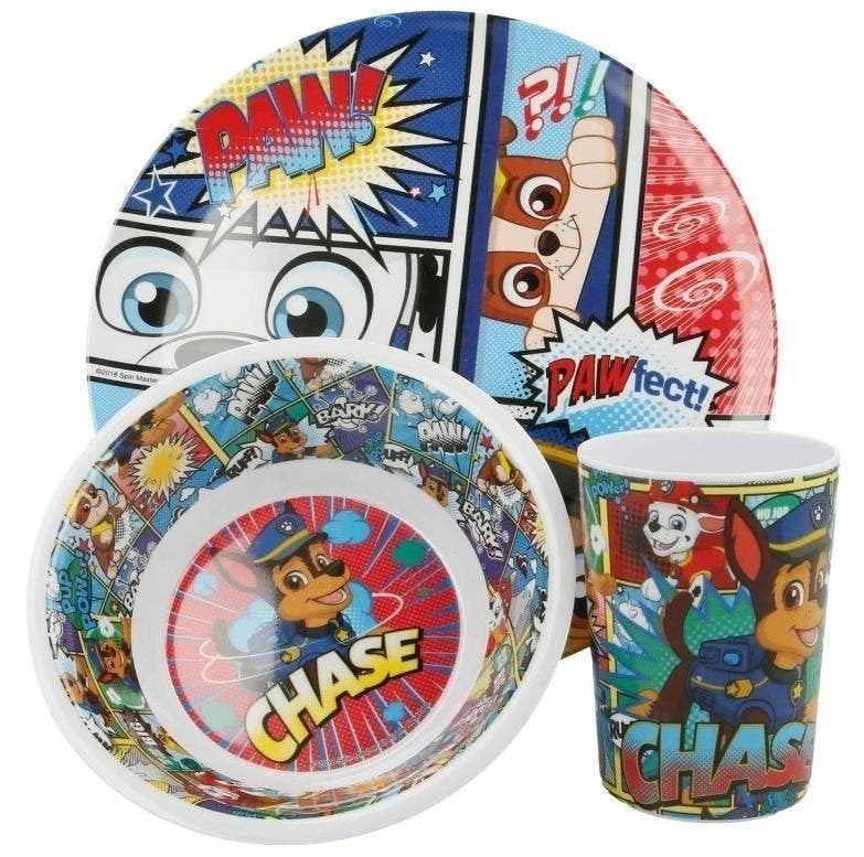 Paw Patrol Kinderservies - Melamine Eetsetje / Dinerset, Ophalen of Verzenden, Nieuw