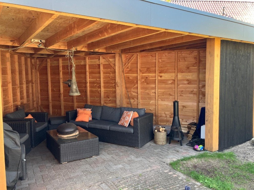 tuinset (2 stoelen bank en tafel met glasplaat), Ophalen, Gebruikt, Bank, 6 zitplaatsen
