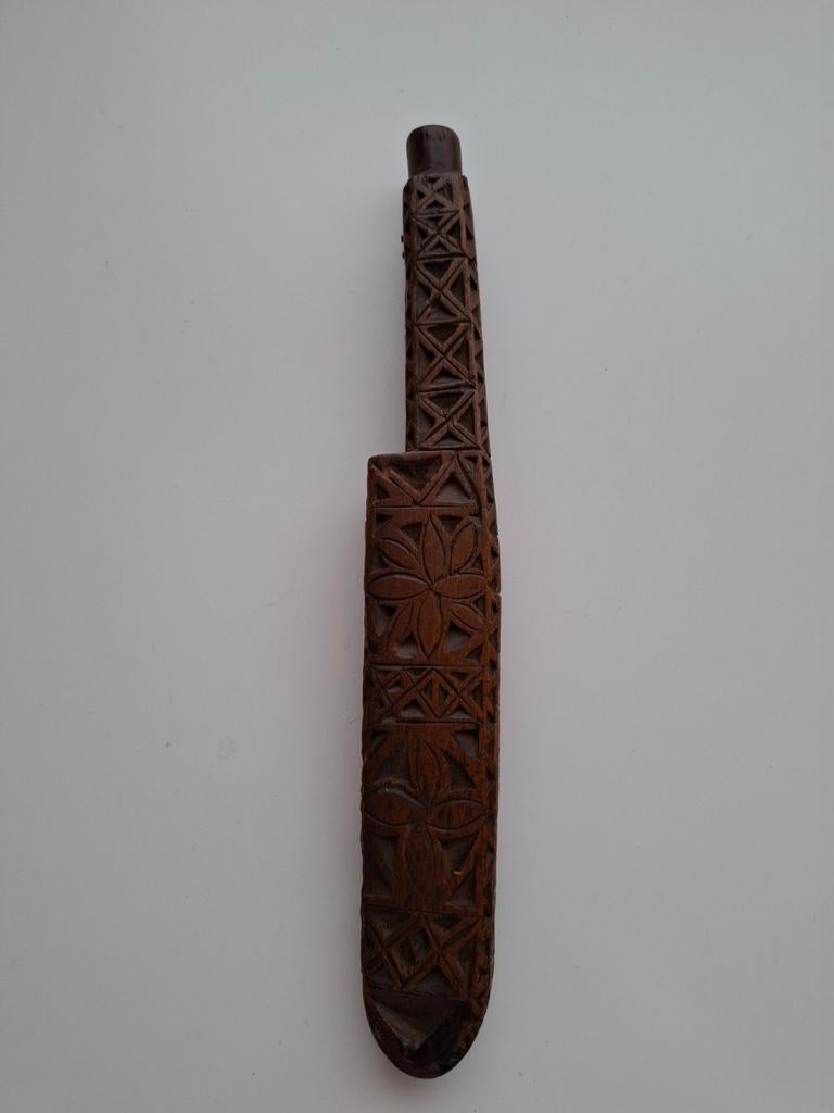 Antieke breischede breipenhouder volkskunst, Ophalen of Verzenden