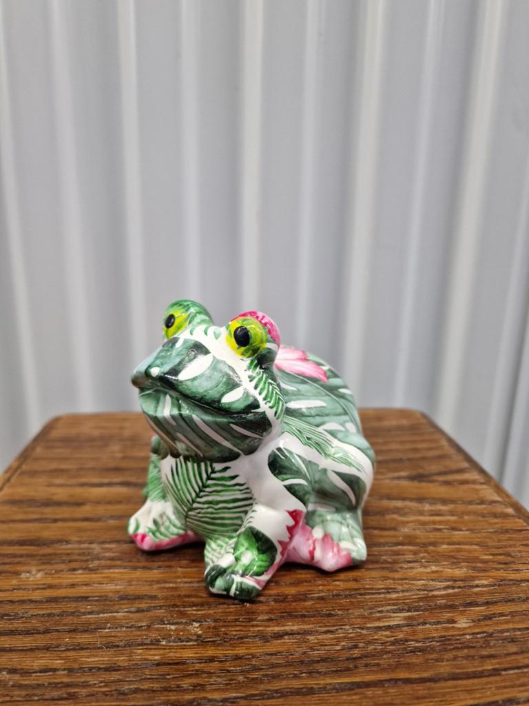 Kikker frosch frog keramiek boutique coquette keramiek beeld, Ophalen of Verzenden, Gebruikt
