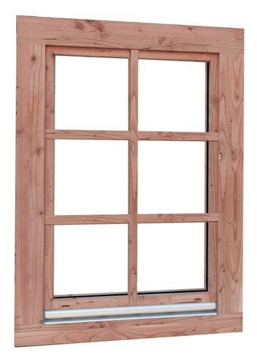 Douglas draai-kiepraam  84,4 x 120,4 cm, dubbel-glas, Ophalen of Verzenden, Nieuw, Minder dan 180 cm, Palen