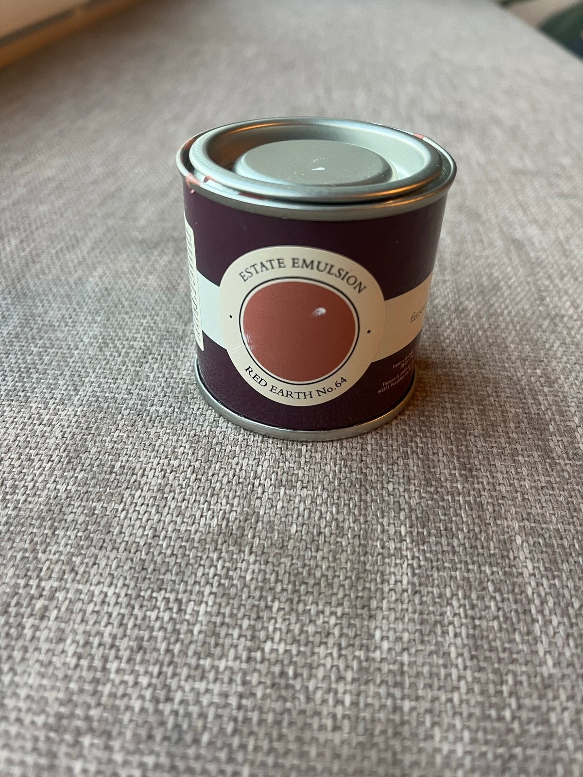 Farrow & Ball Estate Emulsion Red Earth No. 64 - Testpotje, Ophalen, Gebruikt, Bruin, Verf