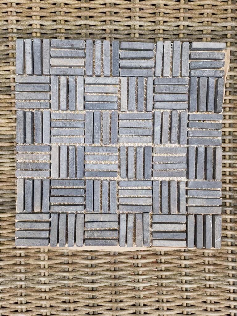 Mozaïek Matten Parquet Stabigo Anyaman Grijs 30x30 Marmer, Wandtegels, Nieuw, Ophalen of Verzenden, 20 tot 40 cm