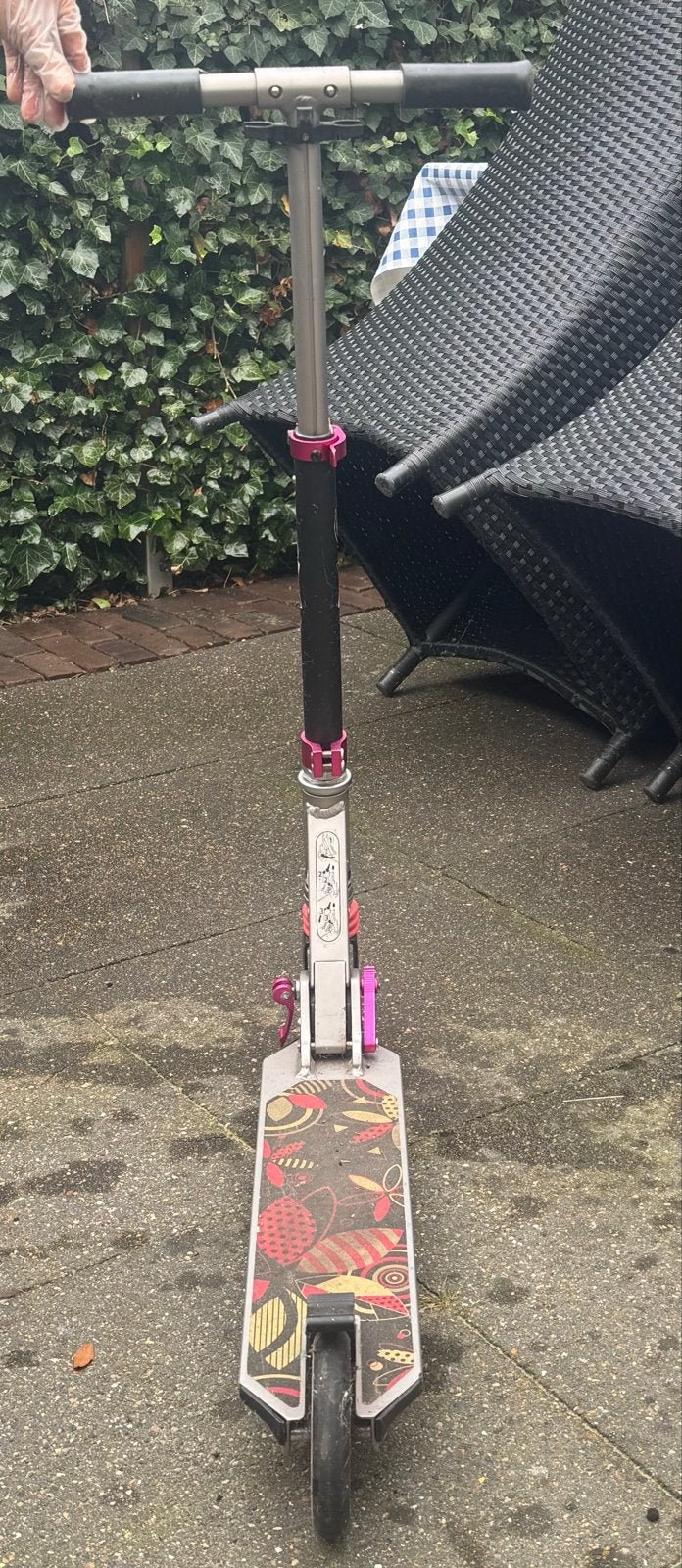 Kinderstep - Oxelo - Roze/Zilver - Gebruikt, Ophalen, Gebruikt, Gewone step