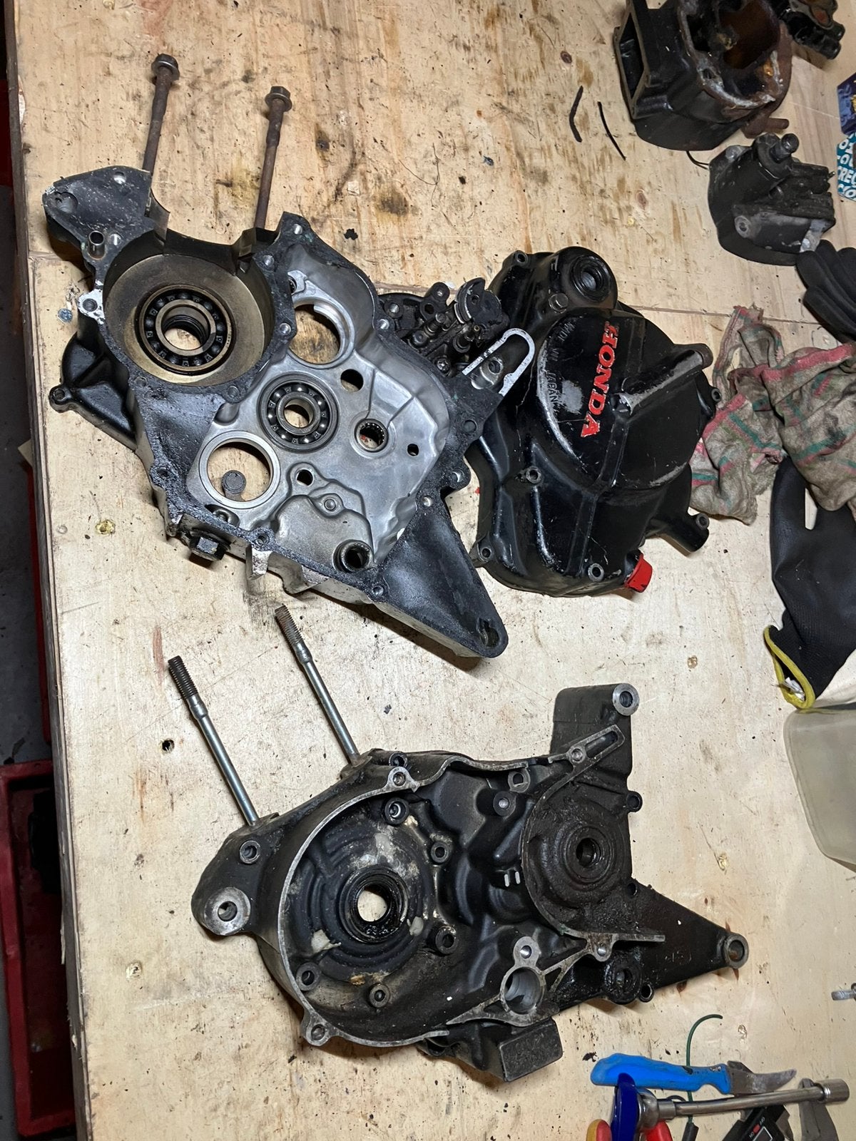 Honda ns1 carters dc02 en koppelingdeksel mbx nsr luchtkoel, Ophalen of Verzenden, Gebruikt, Blok, Overige merken