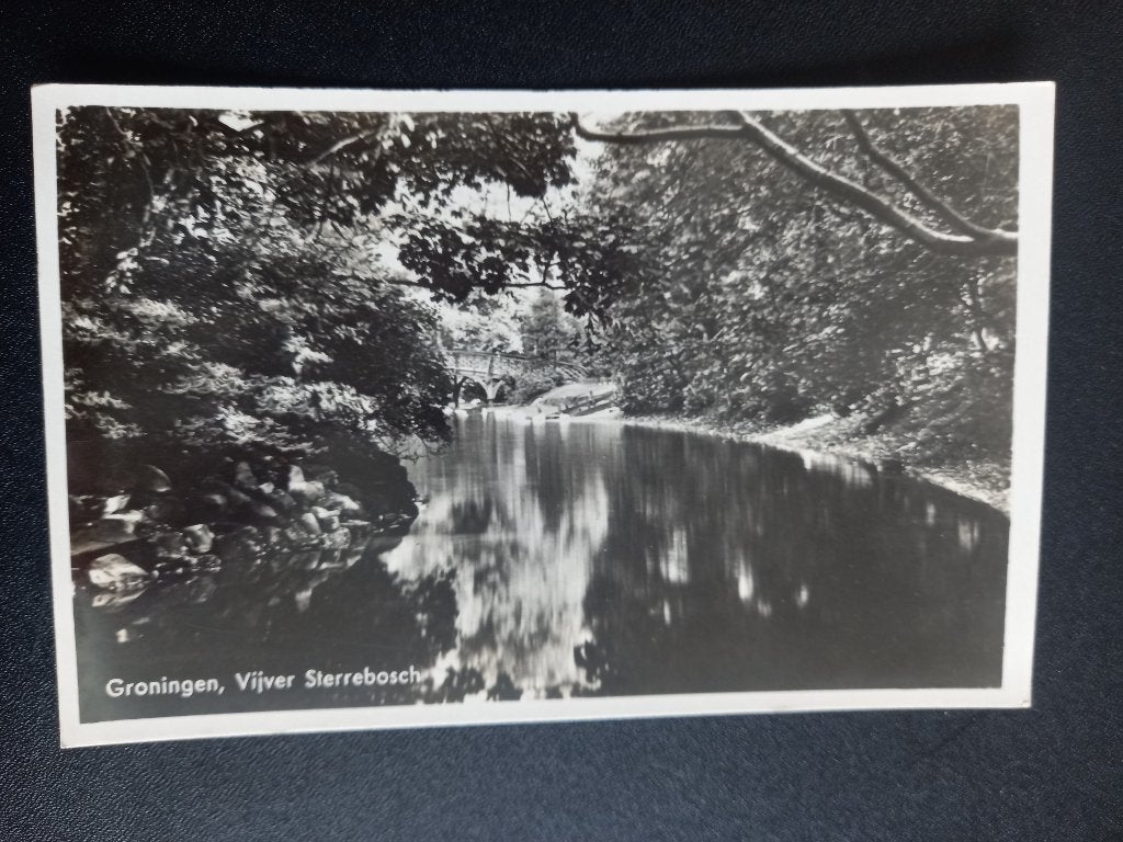 Groningen, Vijver Sterrebosch 1941, Ophalen of Verzenden, 1940 tot 1960, Gelopen, Groningen