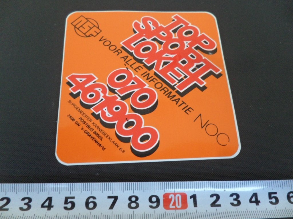 sticker NSF NOC  Top Sport Loket 070-461900, Ophalen, Zo goed als nieuw