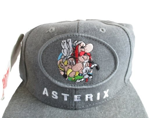 Vintage washed grey snapback cap asterix obelix idefix hat, Verzamelen, Info@taurusvintage.nl, Asterix en Obelix, Nieuw, Ophalen of Verzenden