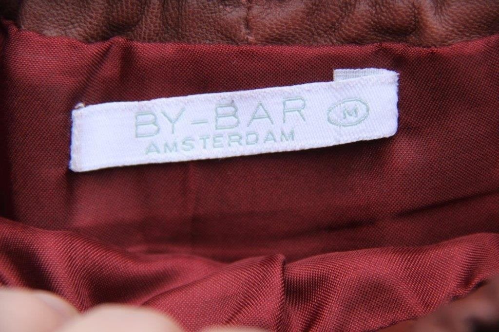 Rok bruin By-Bar mt M leer Vaste prijs, Kleding | Dames, Rokken, Bruin, Ophalen of Verzenden, Zo goed als nieuw, Knielengte