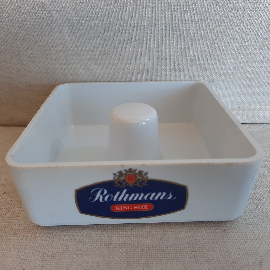 Brocante Rothmans asbak - wit - melamine, Ophalen of Verzenden