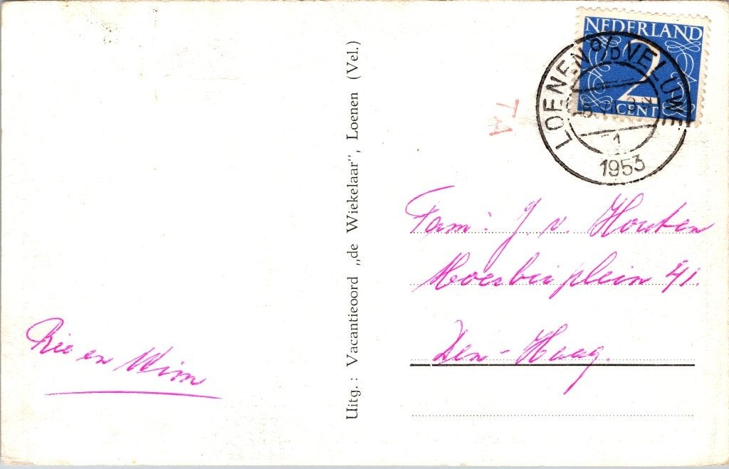 Loenen op de Veluwe - 12 oude ansichtkaarten II, Verzamelen, Verzenden, 1940 tot 1960, Gelopen, Gelderland
