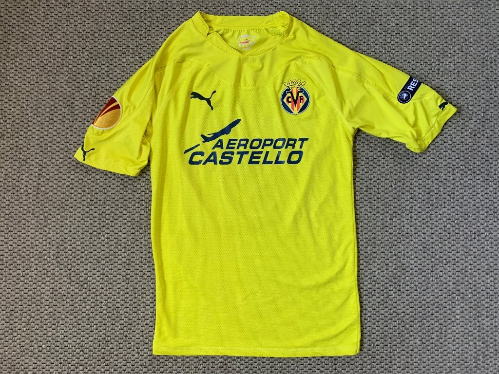 Villareal matchworn shirt Nilmar 1/4 finale Europa League, Maat XL, Ophalen of Verzenden, Zo goed als nieuw, Shirt