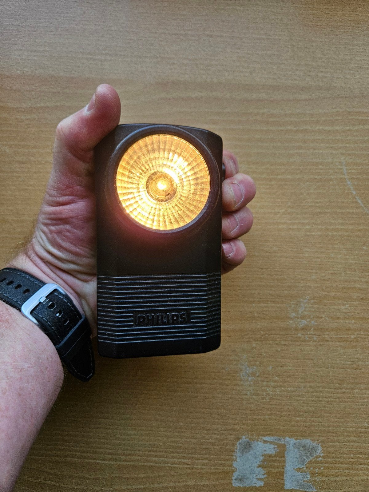 Vintage Philips zaklamp - Werkt perfect!, Caravans en Kamperen, Ophalen
