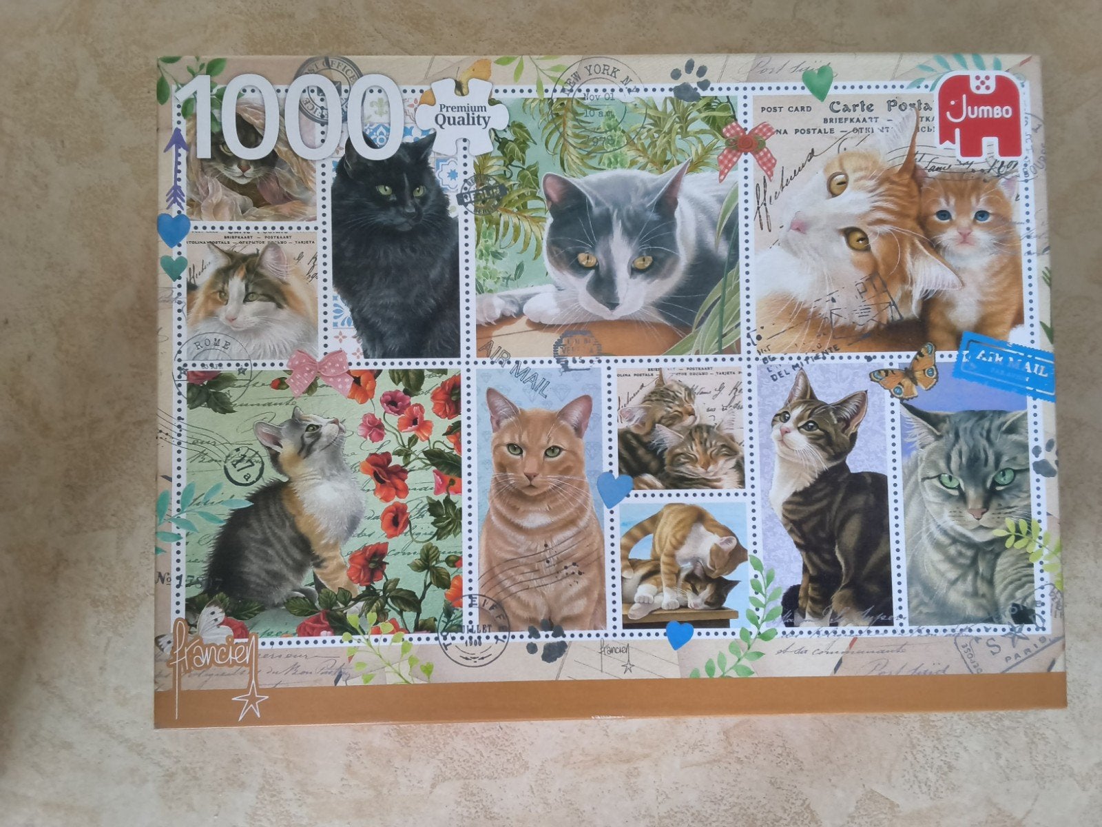 Jumbo 1000 stukjes puzzel met kattenmotief, Ophalen of Verzenden, Zo goed als nieuw
