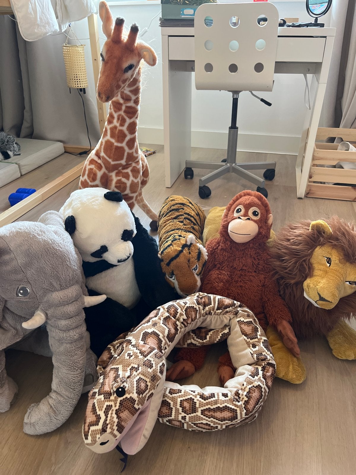 Jungle Dieren Knuffels (IKEA & Etsy), Ophalen, Gebruikt, Overige typen, Middelgroot (20 tot 80 cm)