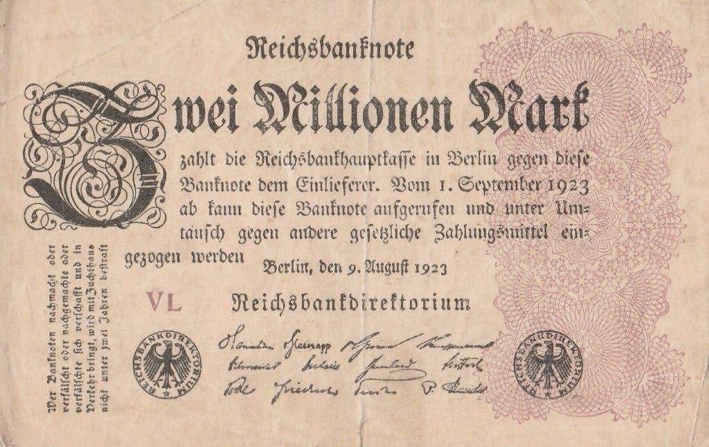 1 miljoen mark 1923 Duitsland, Postzegels en Munten, Ophalen of Verzenden, Duitsland