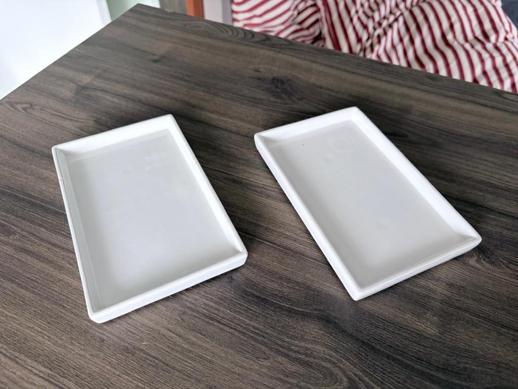 Zara home wit aardewerken dienblad, Ophalen, Zo goed als nieuw, Rechthoekig, Kunststof