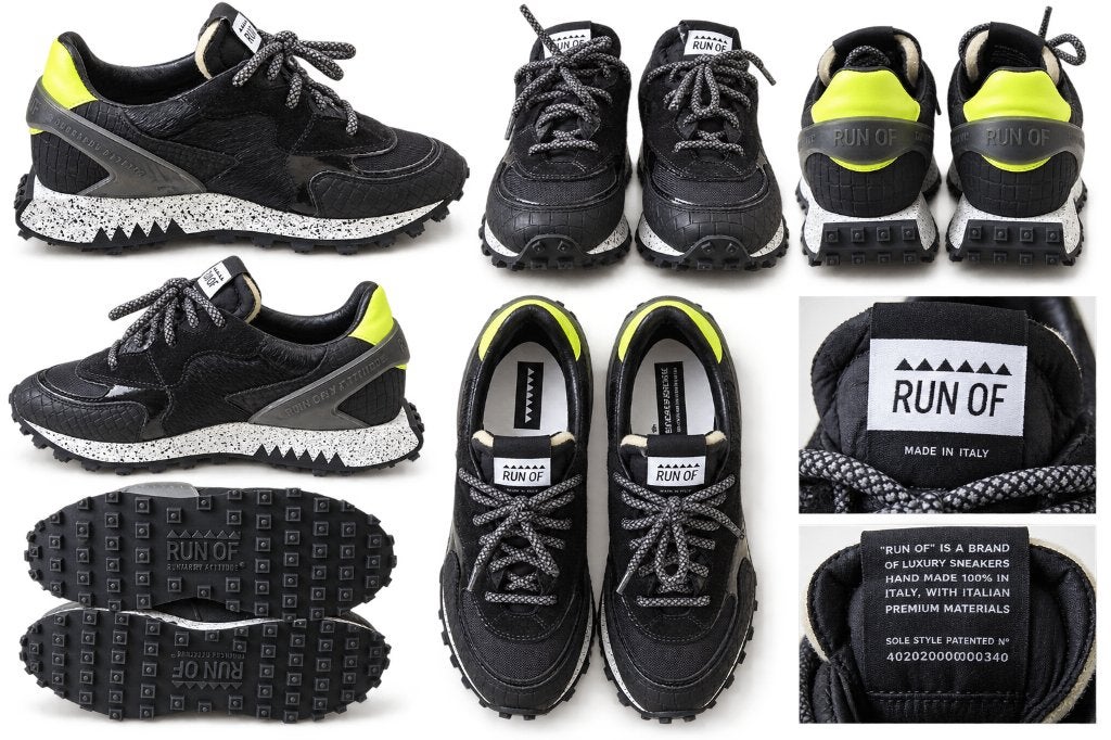 RUN OF Bodrum Sneakers – EU 38 – Made in Italy, Ophalen of Verzenden, Zo goed als nieuw, Sneakers of Gympen