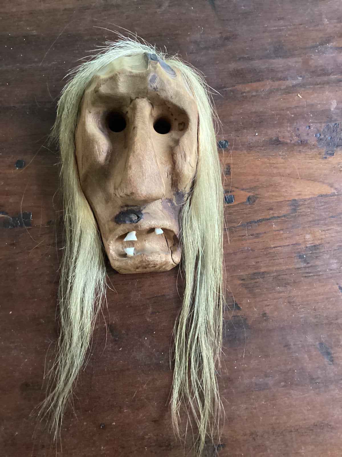 Tschaggatta - Masker - Vintage, Minder dan 20 cm, Handgemaakt, Hout, Europa
