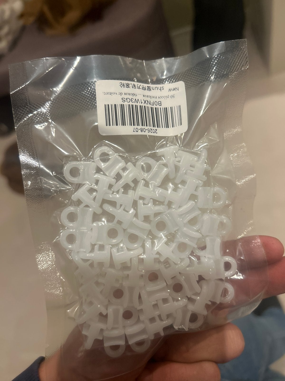 Gordijnhangers - Gratis af te halen, Met haken, Wit, Nieuw, Ophalen of Verzenden