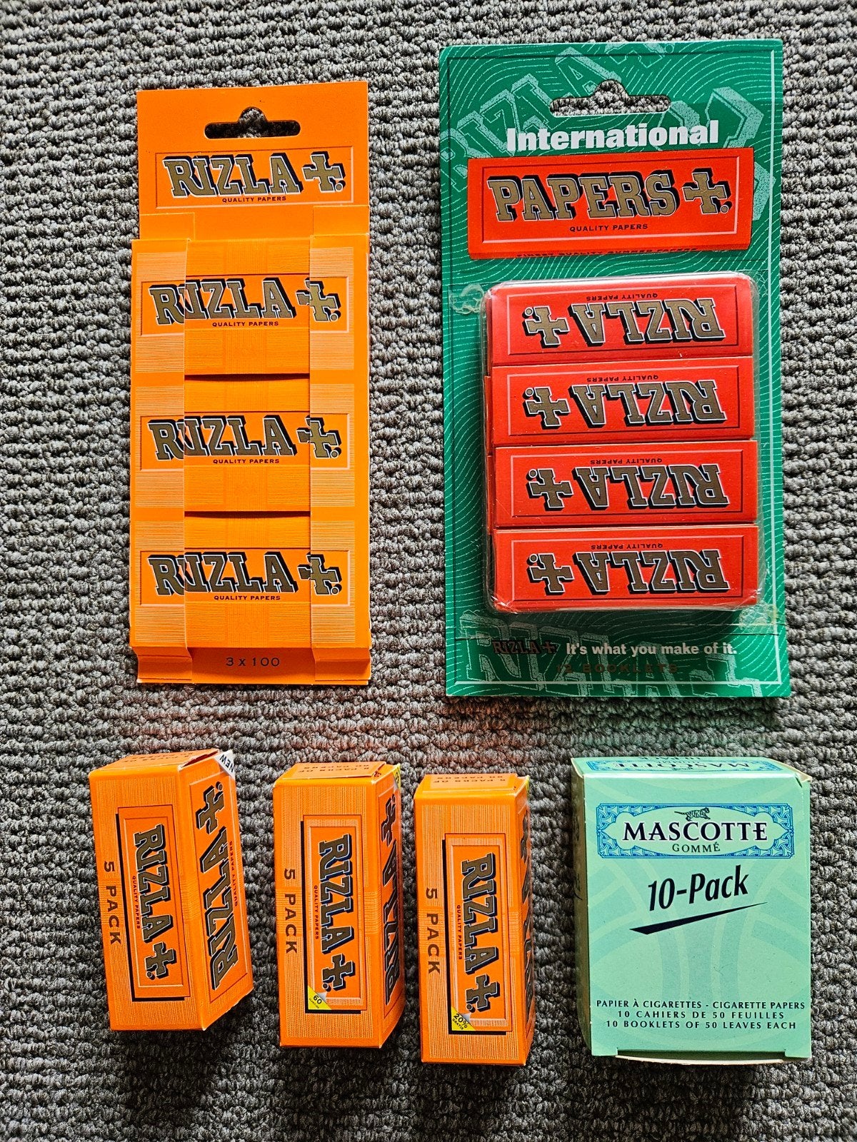 5 Vintage grootverpakkingen Rizla buien Mascotte vloeitjes s, Ophalen of Verzenden, Nieuw, Overige typen