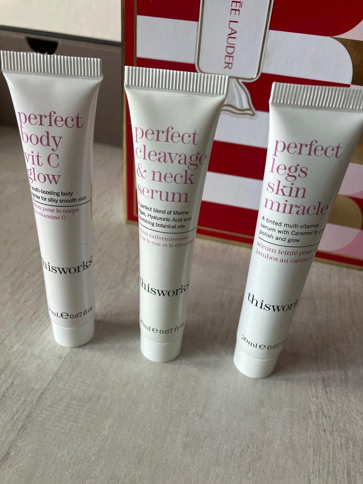 This Works Perfect Body Set: Vit C, Cleavage & Neck, Legs, Ophalen of Verzenden, Nieuw, Bodylotion, Crème of Olie