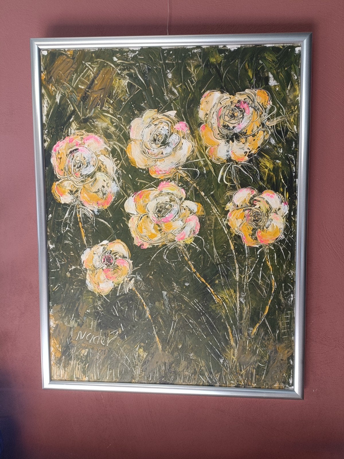 Origineel schilderij 60x80, Oorspronkelijke maker, Ophalen of Verzenden, Schilderij, 75 – 100