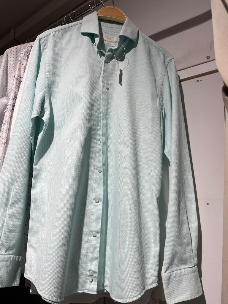 Profoumo shirts, Onbekend, Gedragen, Groen, Halswijdte 39/40 (M)