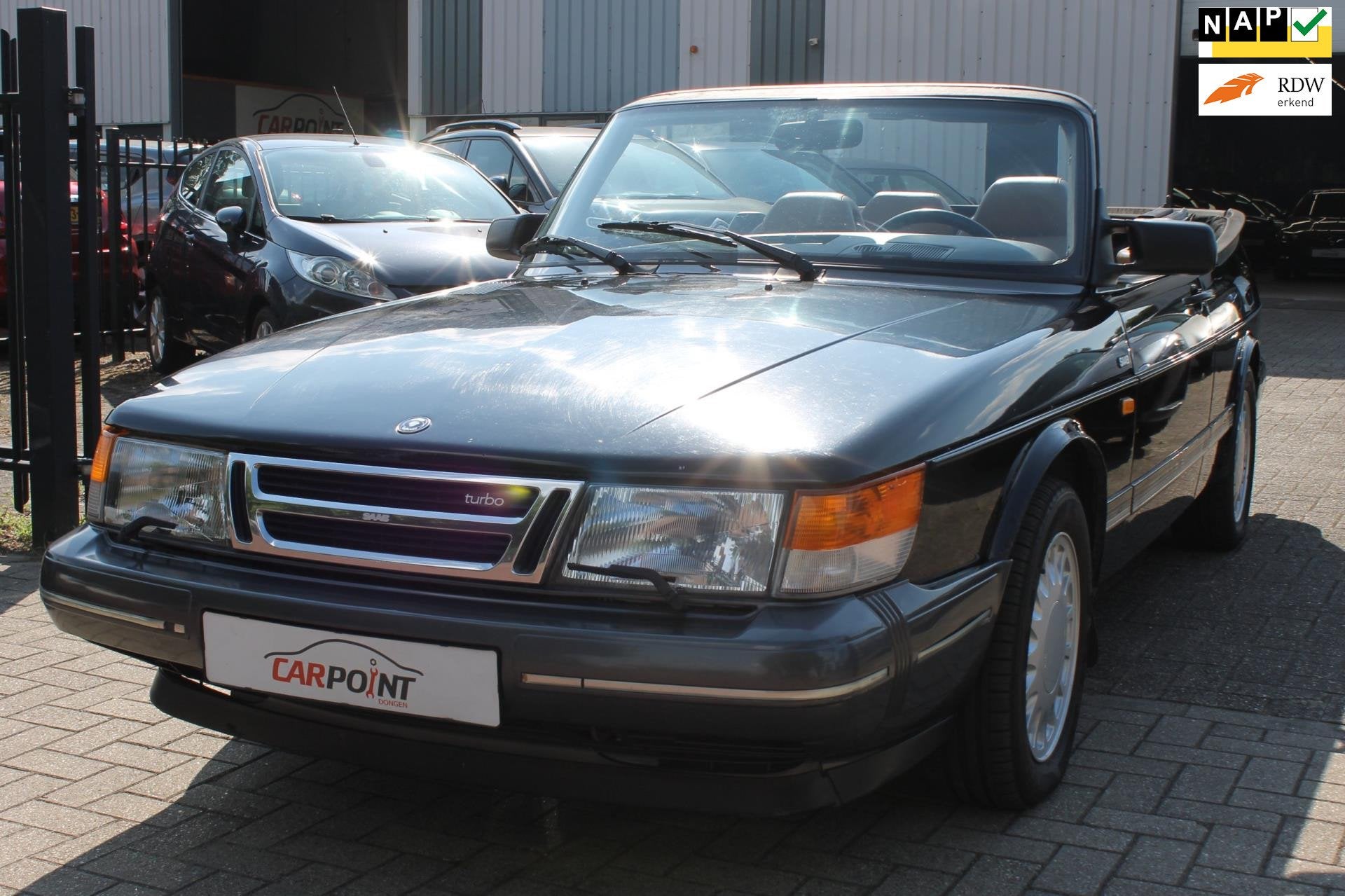 Saab 900 Cabrio 2.0 Turbo 16 Cabrio 1e Eig. Airco Nw.dak!, Voorwielaandrijving, 4 cilinders, Zwart, Handgeschakeld