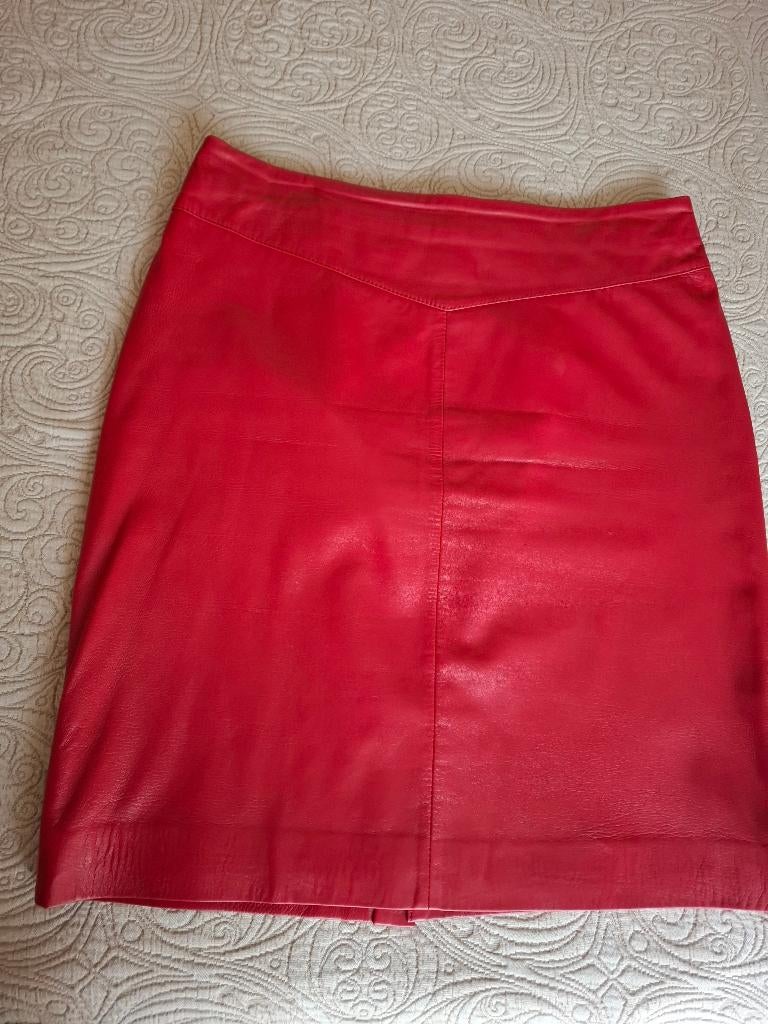 Arma rode leren rok, Kleding | Dames, Rokken, Maat 38/40 (M), Arma, Ophalen of Verzenden, Zo goed als nieuw