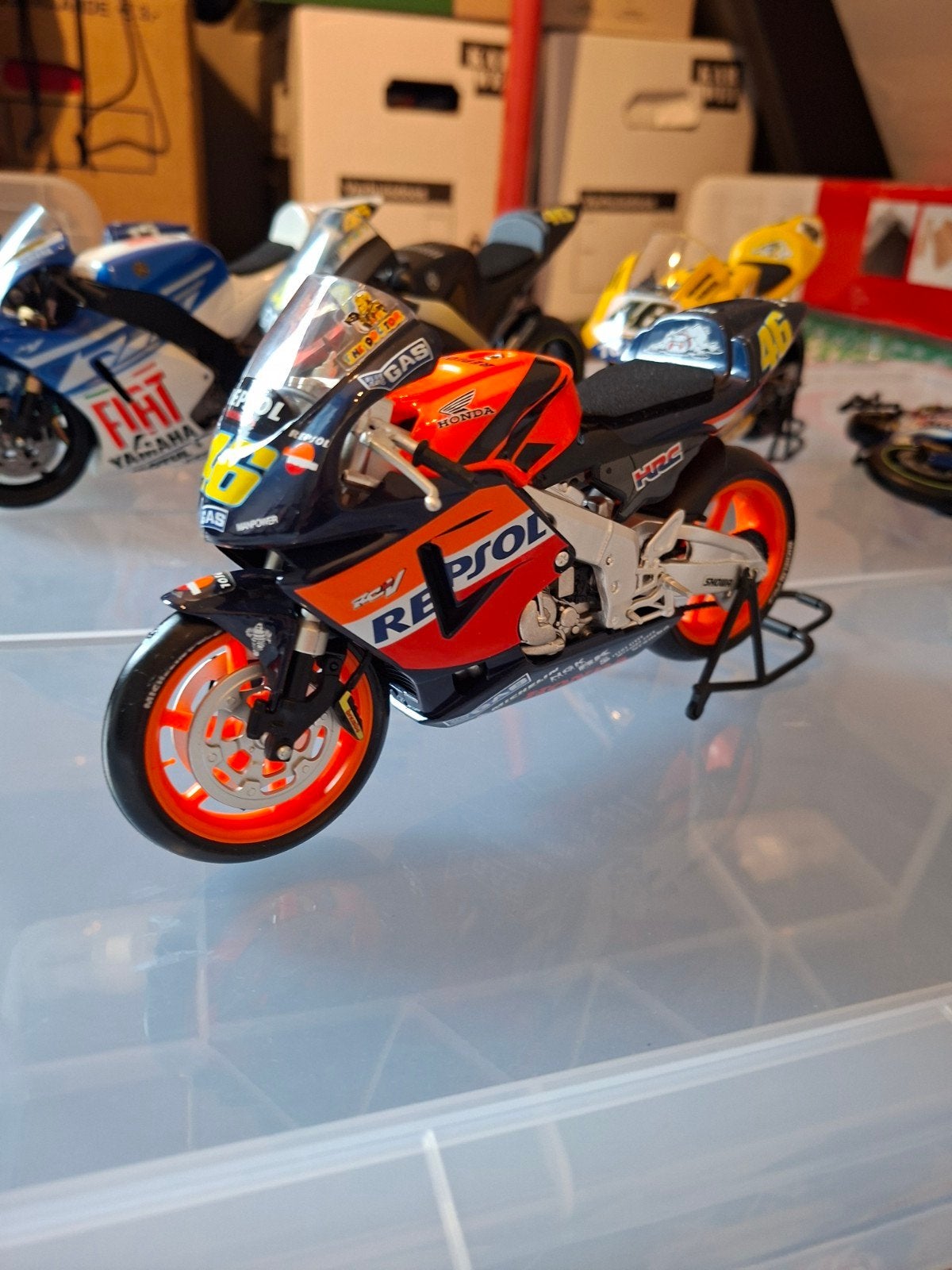 Honda Repsol MotoGP Modelmotor - Valentino Rossi #46, Overige merken, Ophalen of Verzenden, Zo goed als nieuw, Groter dan 1:32