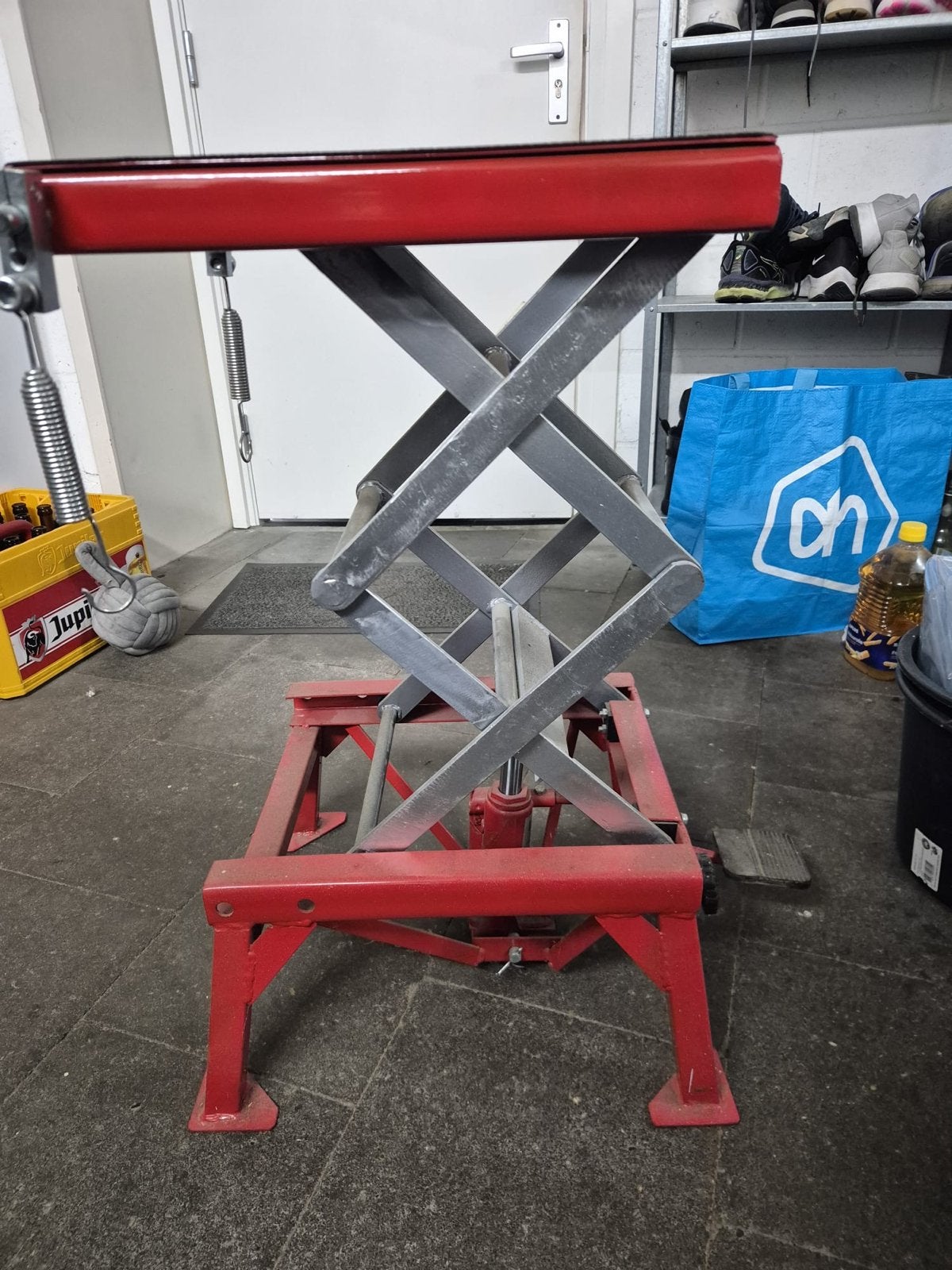 Robuuste motorfiets hefbrug / lift / cross / heftafel, Ophalen of Verzenden, Gebruikt