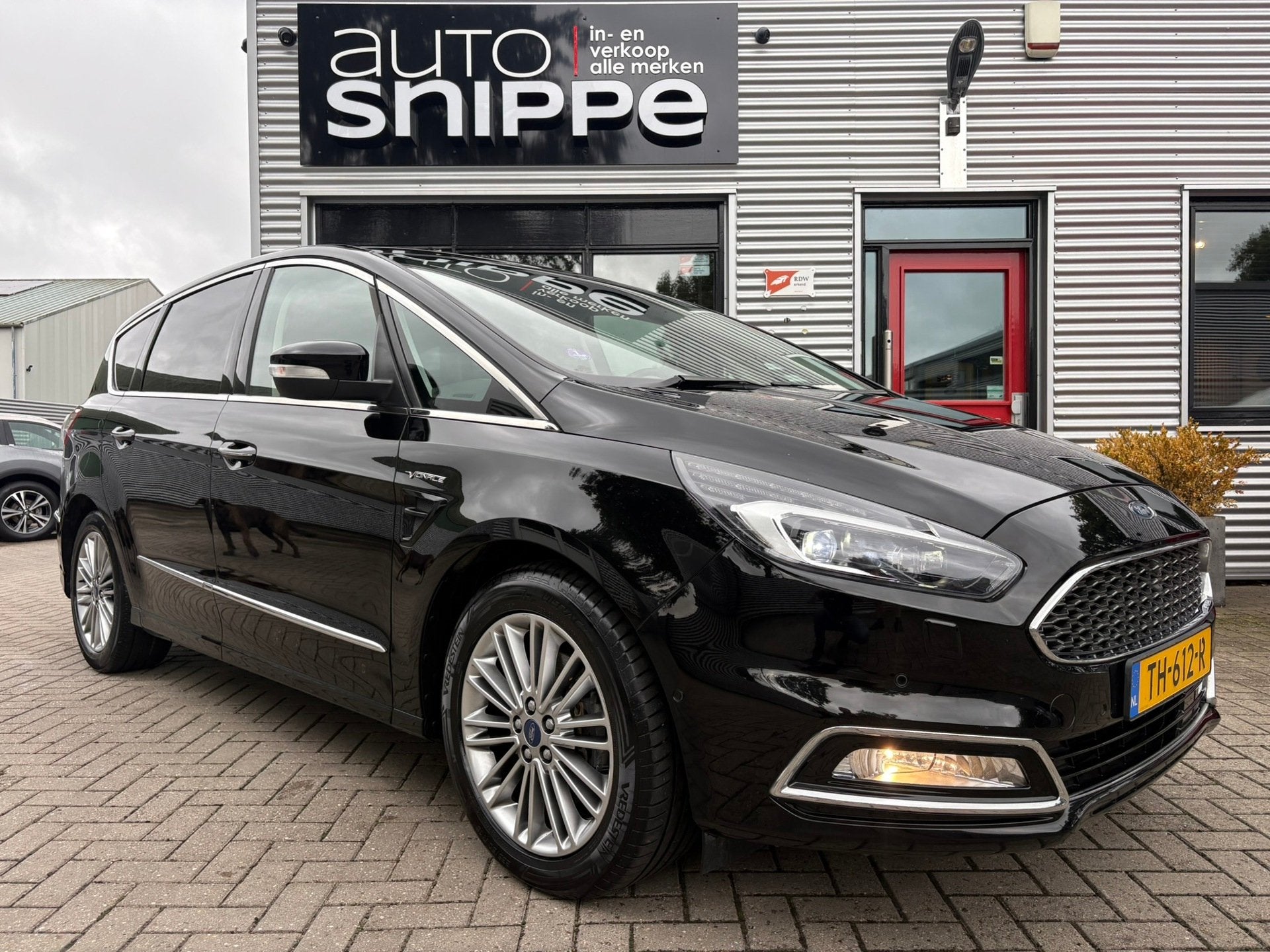 Ford S-Max 2.0 Vignale 7 PERSOONS-AUTOMAAT-VOLLEDER-STOEL VE, Auto's, 4 cilinders, 7 stoelen, Zwart, Leder