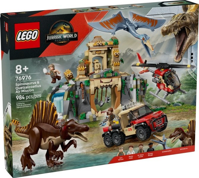 Lego Jurassic 76976 Spinosaurus & Quetzalcoatlus Air Mission, Jurassic World, Lego, Nieuw, Ophalen of Verzenden