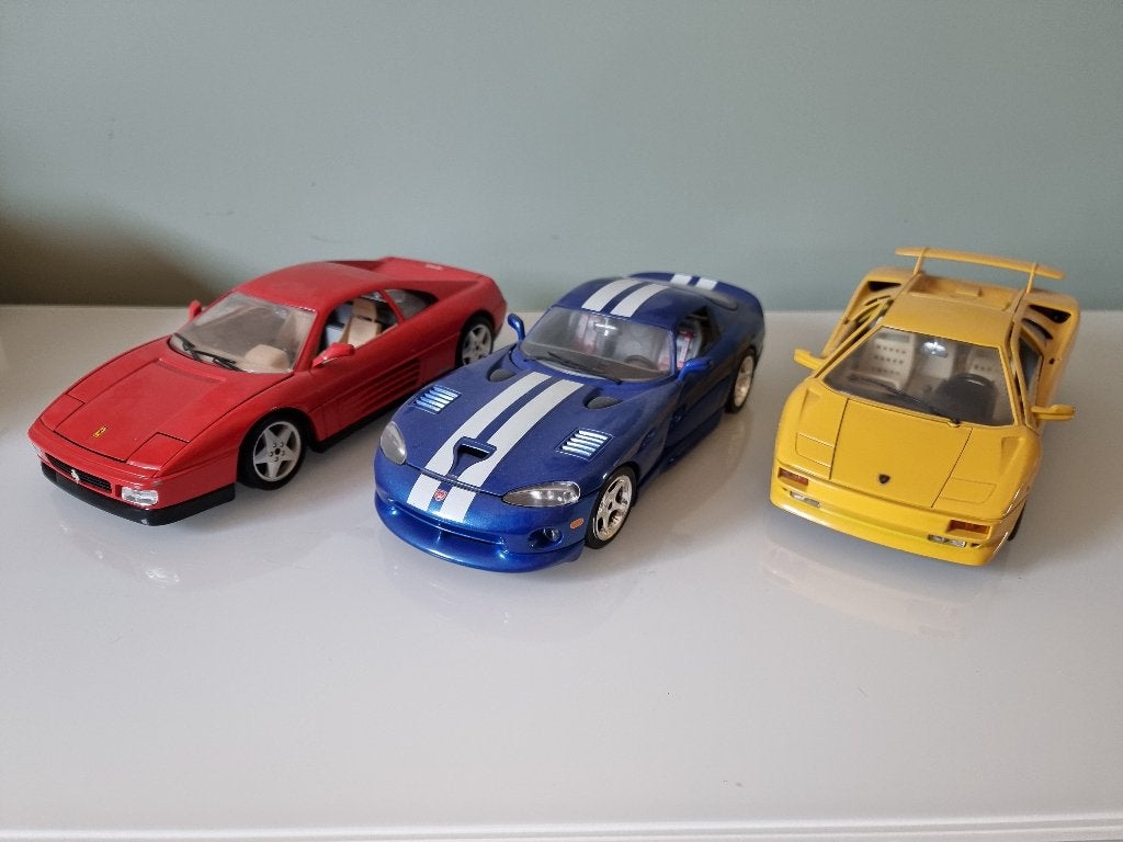 Burago 1:18, Ferrari, Dodge en Lamborghini, Ophalen of Verzenden, Gebruikt, Auto, Bburago