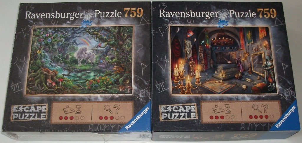 Diverse *** PUZZELS ESCAPE ***, Ophalen of Verzenden, 500 t/m 1500 stukjes, Zo goed als nieuw, Legpuzzel