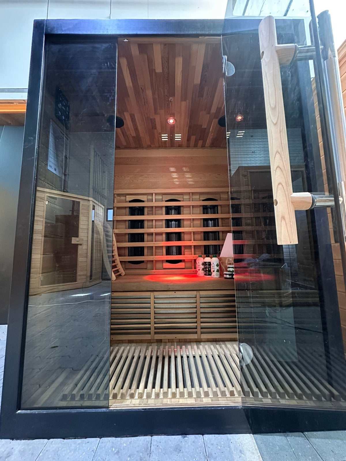 Showmodel Combi Sauna | Infrarood + 3,5kW Harvia 230V| OP=OP, Sport en Fitness, Info@inner-stillness.nl, Verzenden, Fins of Traditioneel