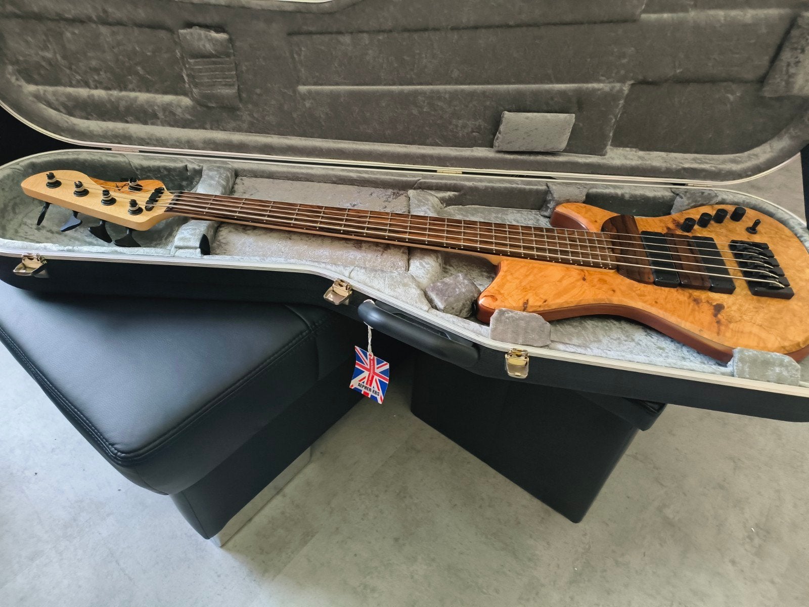 Alpher Elite 5-snarige basgitaar - Handgemaakt, Ophalen
