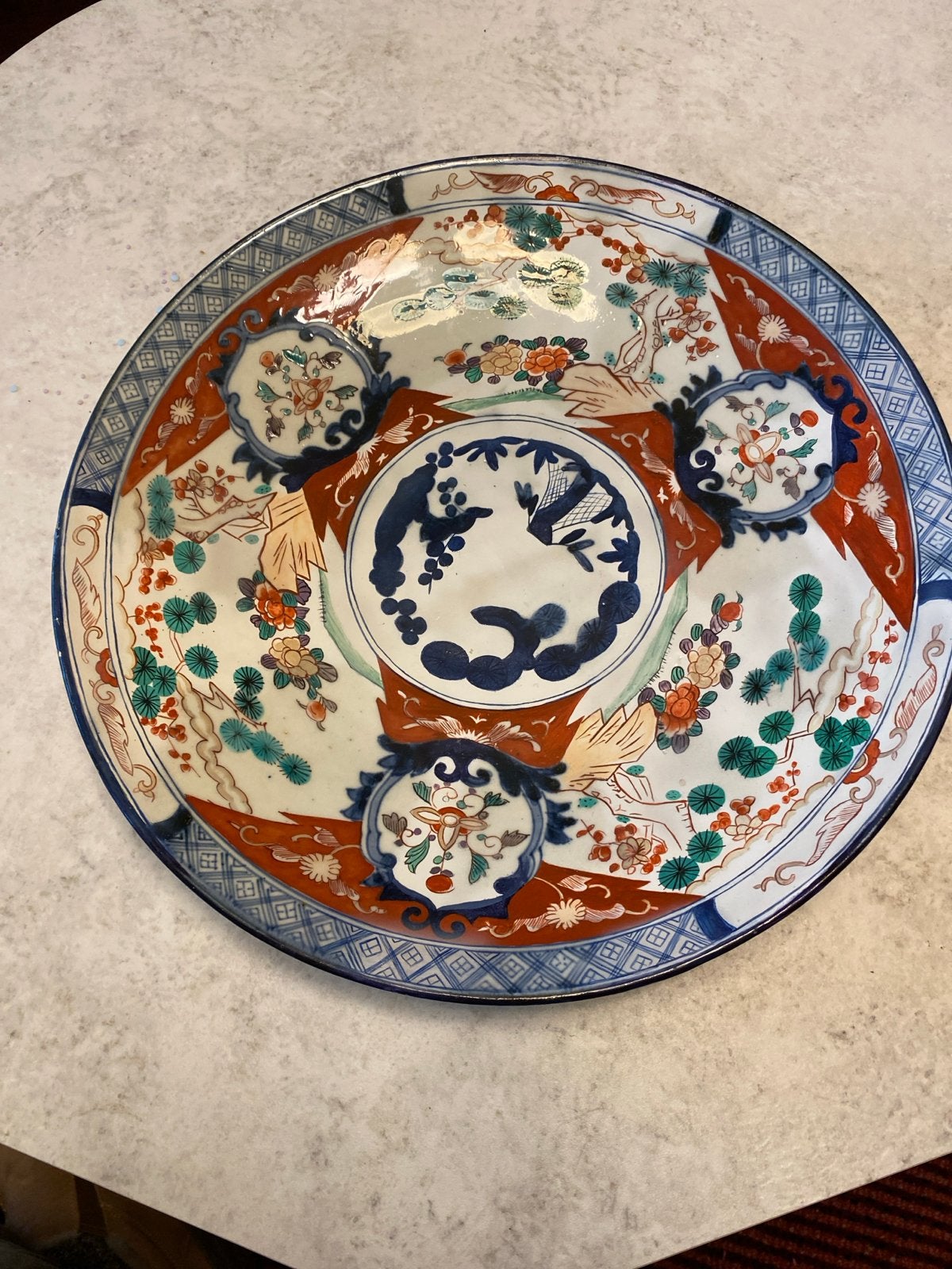 Antiek Japans Imari Porseleinen Schotel, Ophalen of Verzenden
