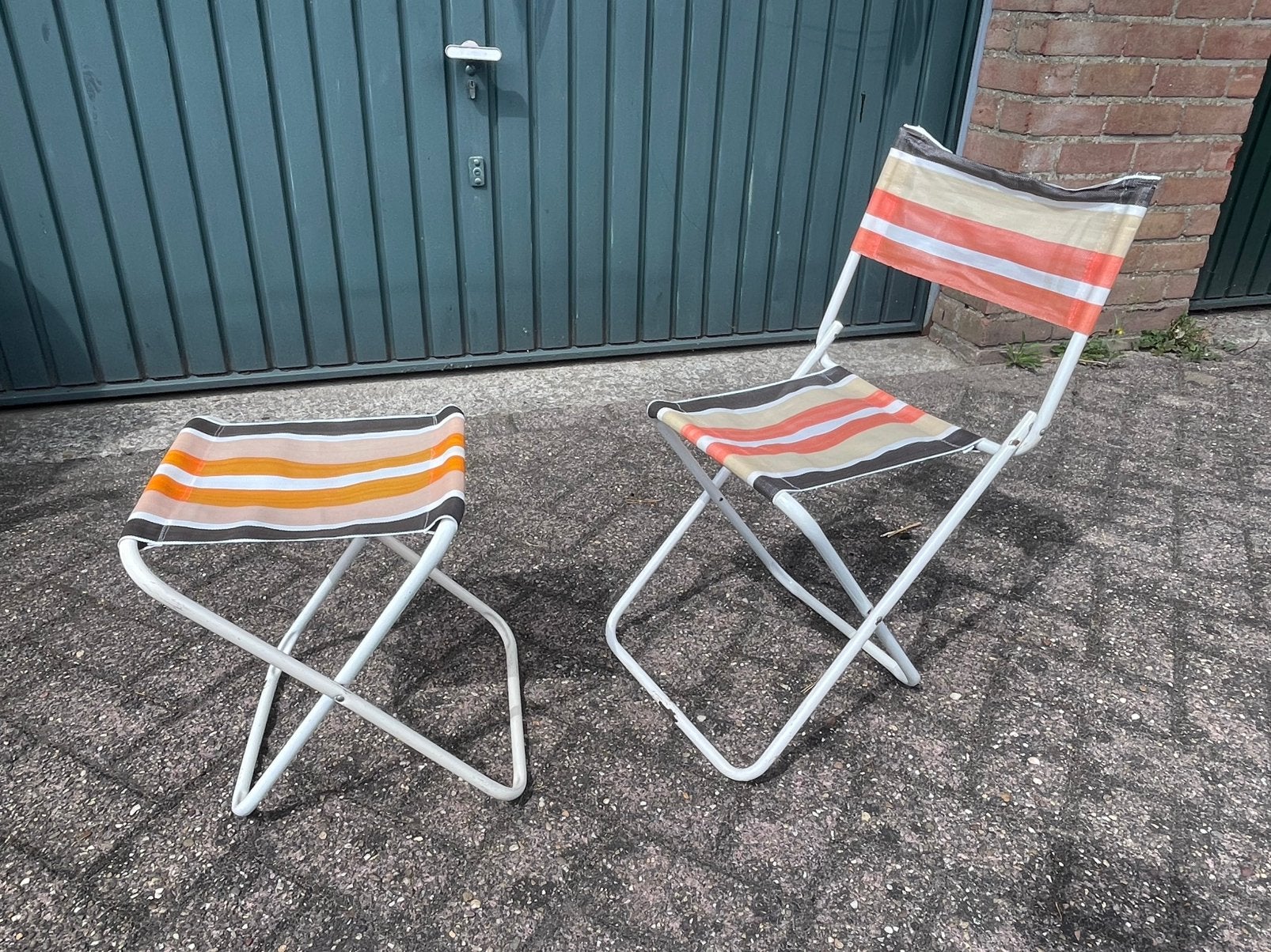 Vintage camping stoeltje / krukje, Ophalen, Zo goed als nieuw, Campingstoel