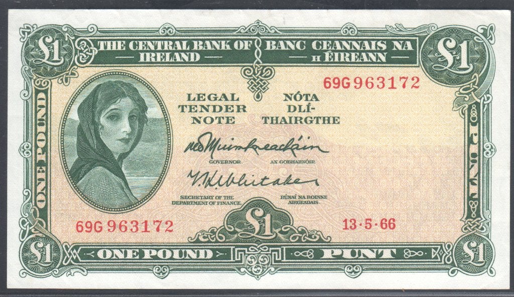 Ierland 1 Pound 13-05-1966, Verzenden, Overige landen, Los biljet